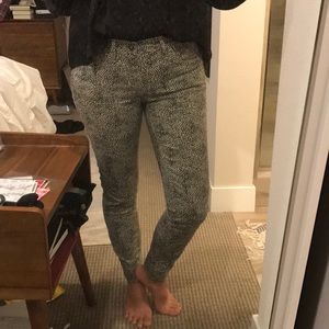 Madewell Skinny Ankle Black/Cream Spotted Pants